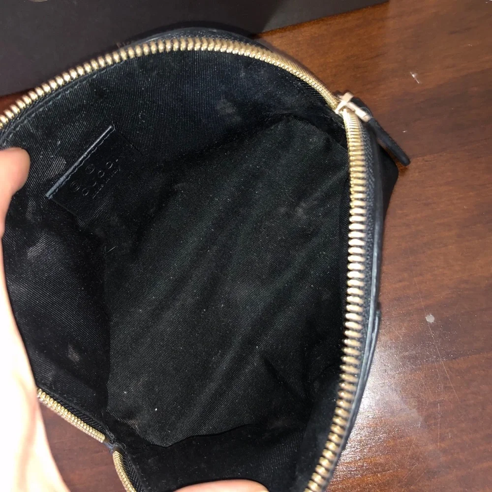 Gucci Black Guccissima Leather Cosmetic Bag - Picture 2 of 8